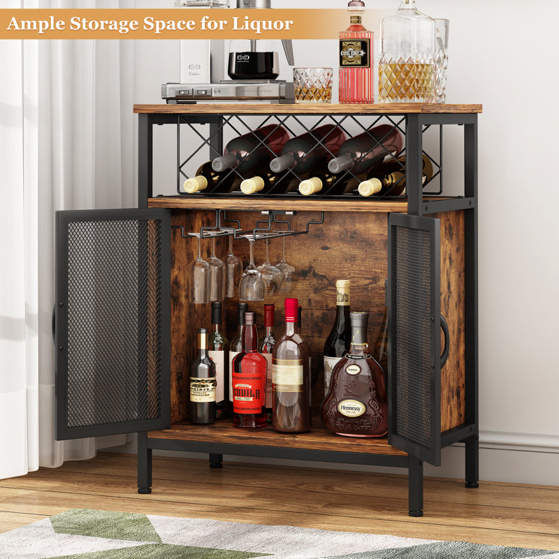 Jamesandrew 23.6 Bar Cabinet Rustic Brown